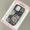 Inktstijl lijnen roos Telefoonhoesje Voor iPhone 17 17Air 13 Pro 16 15 14 11 12 Pro Max Zacht Anti-val Bescherming Bumperhoesje Funda