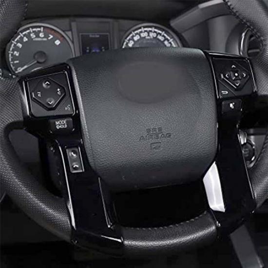 Glossy Black Steering Wheel Panel Cover Trim Frame For 4runner 2010+ Accessories