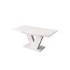 Extendable Dining Table 120/160*80 Cm, Suitable for 4-6 People, Rectangular, Thickened Tabletop, V-Shaped Legs, Simple Style, White
