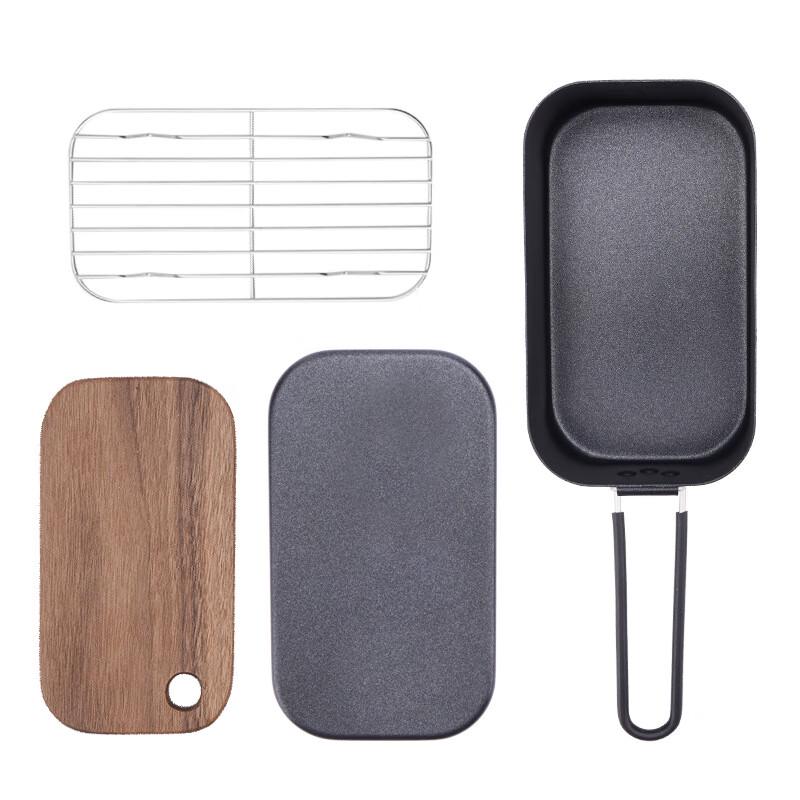 Portable Aluminum Camping Bento Box 800ML