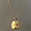 Red Zircon Apple Charm Pendant Necklaces For Women Creative Fashion New Delicate Collar Chain Jewelry Gift Party