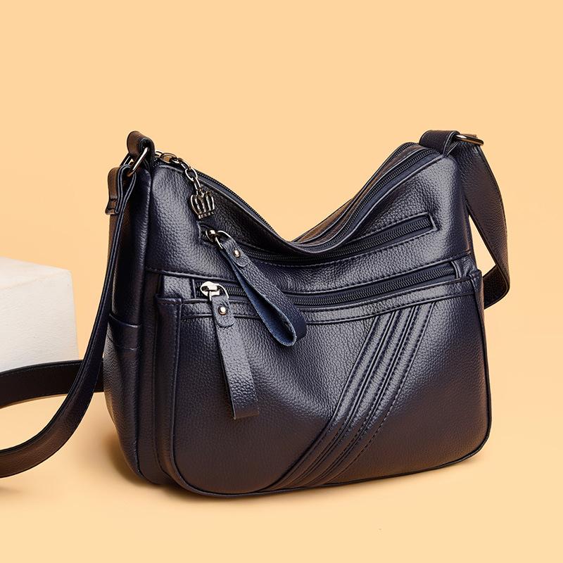 Женская сумка, модная универсальная сумка через плечо большой вместимости из мягкой кожи