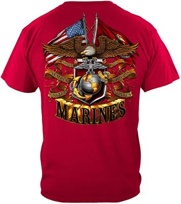 Marine Corps Hat Usmc Double Eagle And Flags Fo Add81 Mm2161L Unisex T-shirts