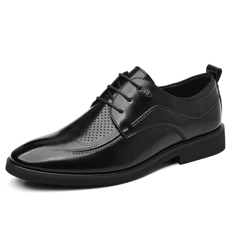 Men's 2025 Large Size Leather Shoes Brock Business Trend Men's Formal Wear British Style Commuter Shoes
