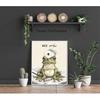 Funny Frog Bathroom Wall Art, Set of 4 Unframed 8x10 inch Posters