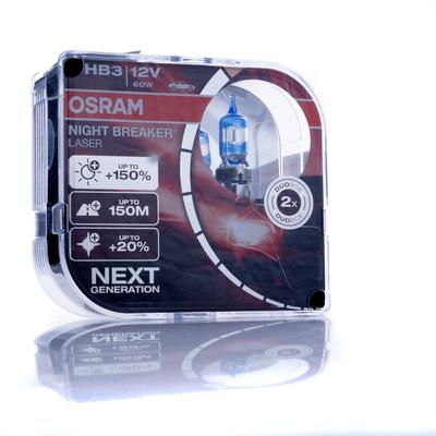 Osram Halogen Bulbs Hb3 12V 3200K Yellow 60W P20D, 2 Pcs