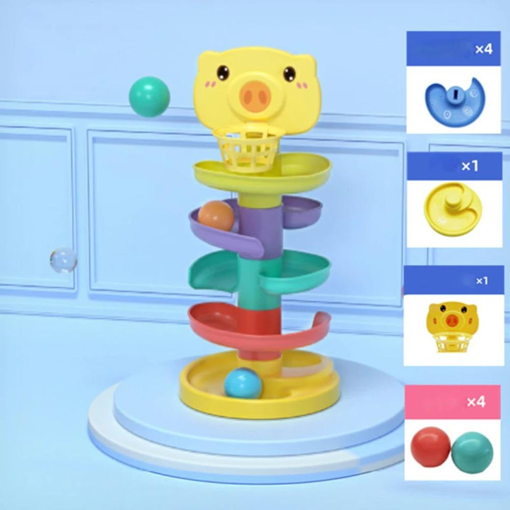 Montessori Rolling Ball Development Game Baby Ball Toy Educational Toys Montessori Activity Stacking Toys For Babies 1 2 3 Years