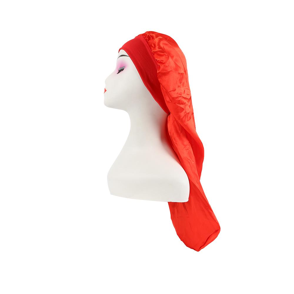 Plain Satin Long Hair Sleep Cap - Beauty & Chemotherapy Headscarf