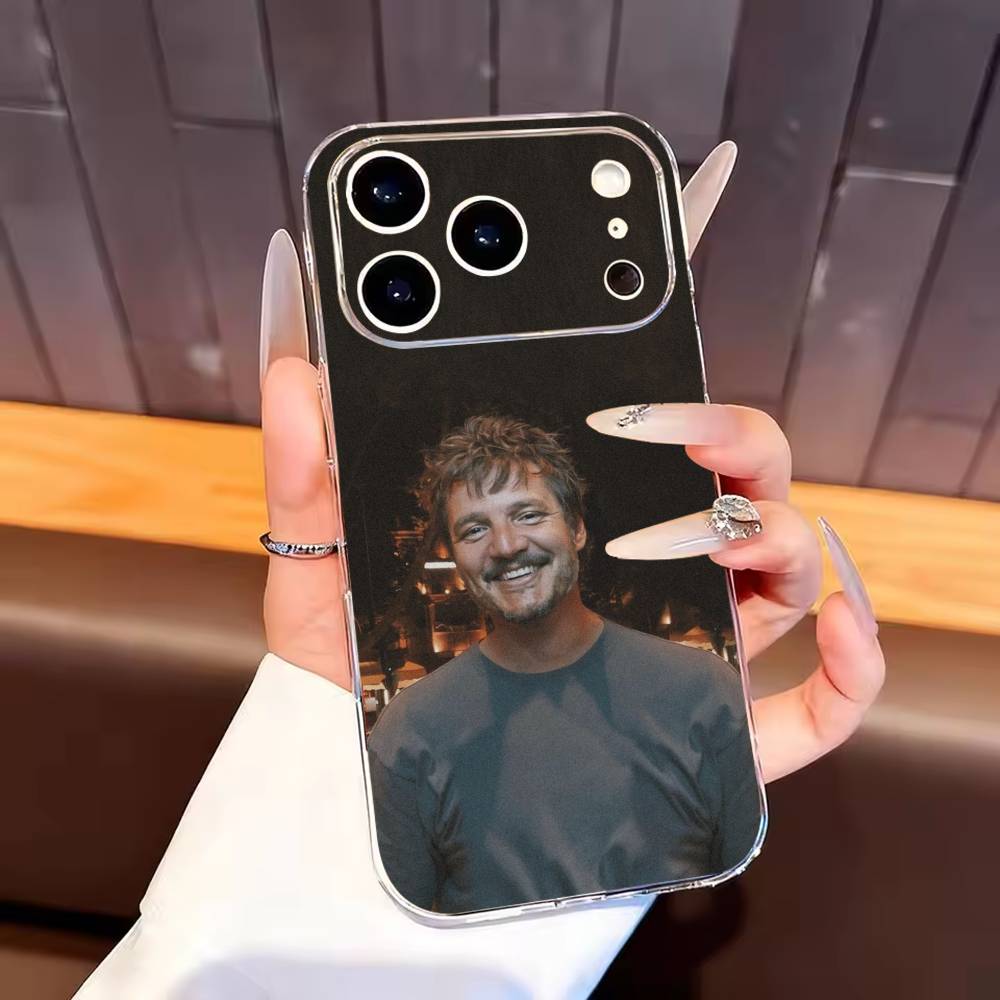 Pedro Pascal Phone Case For iPhone17,16,15,14,13,12,11 Plus,Pro Max Soft Transparent Cover