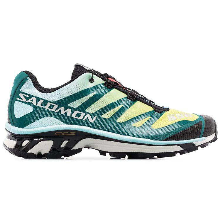 SALOMON XT-4 Advanced Comfortable Fabric Leather Shock Absorbing Non-Slip Durable Low-Top Running Shoes Men Sneakers Green 413956