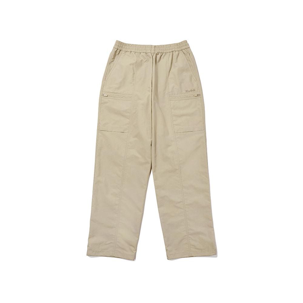 KODAK Monochrome Supplex Semi-Overfit Straight Pants Beige