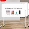 Mobiel Dubbelzijdig Magnetisch Whiteboard & Krijtbord met Standaard - Ideaal voor Thuis, Kantoor of Klaslokaal