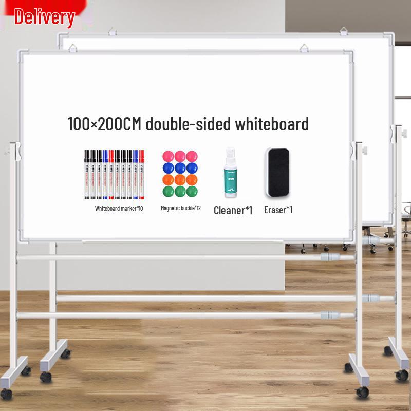 Mobiel Dubbelzijdig Magnetisch Whiteboard & Krijtbord met Standaard - Ideaal voor Thuis, Kantoor of Klaslokaal