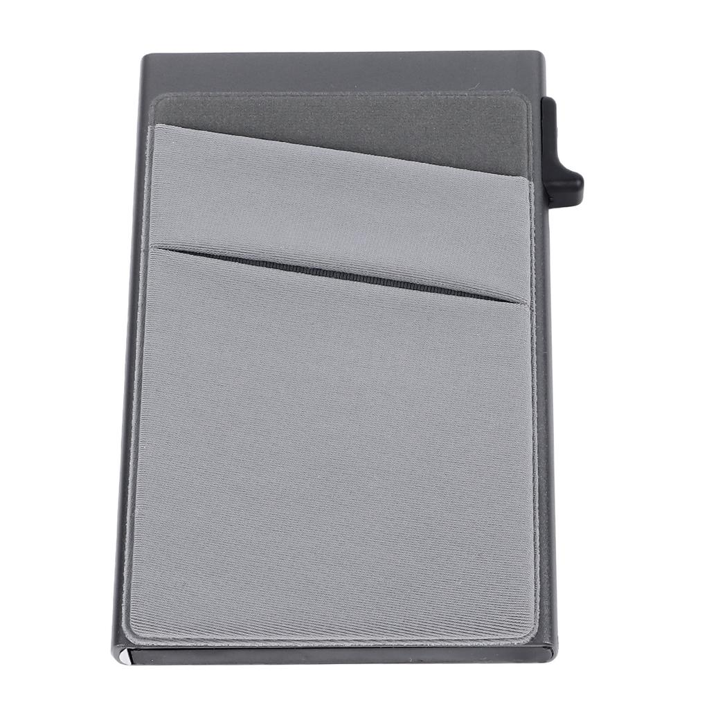 Men Slim Card Holder Wallet Secure Protection Card Holder Side Push Aluminum Alloy Slim Minimalist