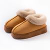 thick-soled bag and cotton slippers, plush cotton shoes for home use in autumn and winter, and couple warm snow boots when going out.