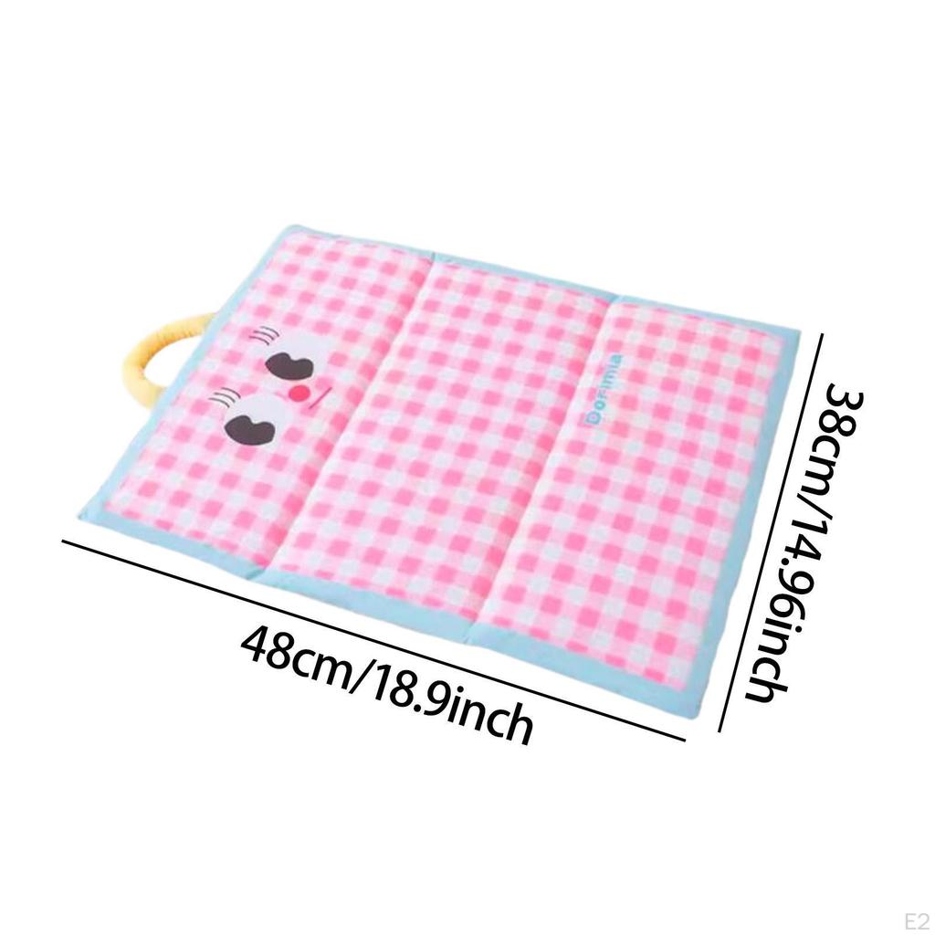 Cooling Carpet for Pets Tafl Cool, Compact Versatile Machine Washable, Portable Handle Pad Cats of