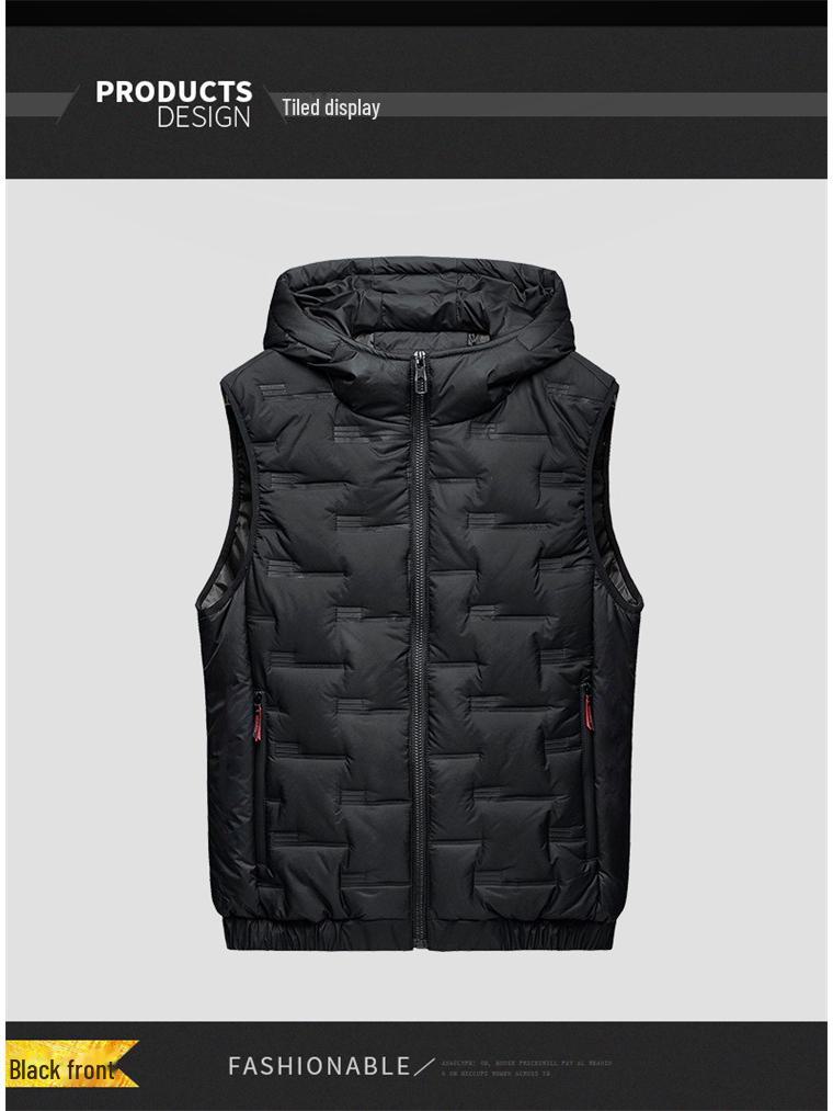 Men's Hooded Thickened Autumn/Winter Fashion Vest - Warm, Leisure Cotton Waistcoat Jacket