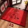 Entrance Door Floor Mat Red Entrance Foot Mat Foyer Home Use Dirt Resistant and Dust Removal Carpet