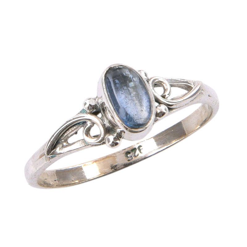 Natural Kyanite Gemstone Handmade 925 Sterling Silver Jewelry Ring Size 8 K3W63