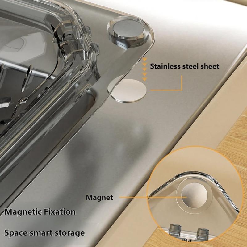 Compact Magnetic Triangle Drain Basket For Small Kitchens With Space Saving Design And For Vegetables Utensils