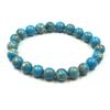 8mm Natural Blue Copper Turquoise Gemstone Beads Jewelry Handmade Stretch Bracelet 7.5" For Your Love Once's RBB-33