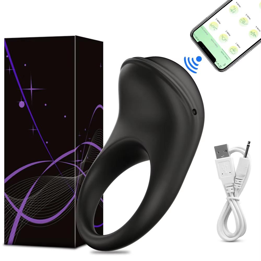 APP Control Penis Ring Vibrator for Men Delay Ejaculation Cock Ring Sex Toys Lock Penisring Cockring Adult Male Sex Supplies 18+