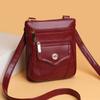 Women's Retro PU Leather Mobile Phone Bag Fashionable Soft Crossbody Bag for Summer