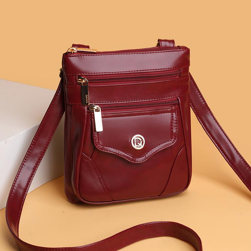 Women's Retro PU Leather Mobile Phone Bag Fashionable Soft Crossbody Bag for Summer