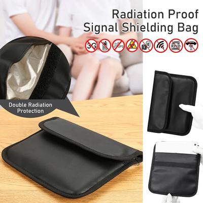 Faraday PU Bag For Car Key Mobile Phone Signal Blocker Privacy Protection Anti-locationAnti-Radiation Pouch Case
