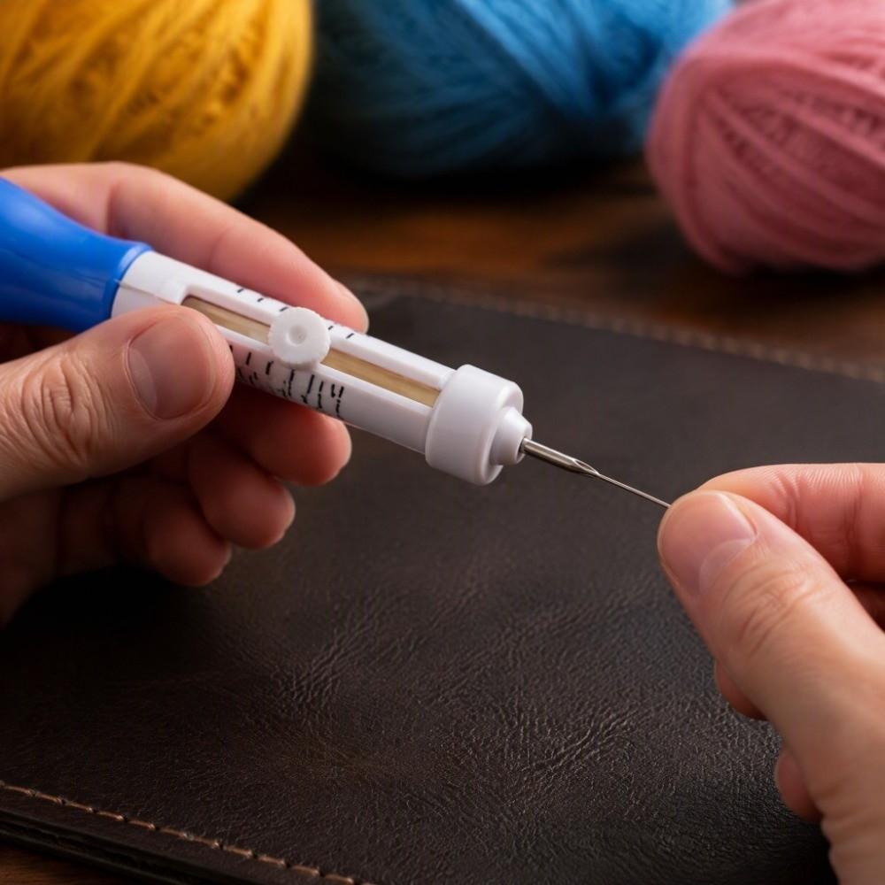 ABS Plastic Handle Punch Needle Pen Adjustable Needle Length Knitting Punch Tool DIY Craft