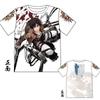 Attack on Titan 3D Pattern T-Shirt, Fashion Streetwear Graphic Tee, Lightweight Polyester Short Sleeve, Hip Hop Style Tops