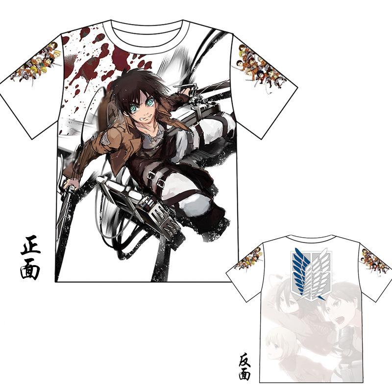 Attack on Titan 3D Pattern T-Shirt, Fashion Streetwear Graphic Tee, Lightweight Polyester Short Sleeve, Hip Hop Style Tops