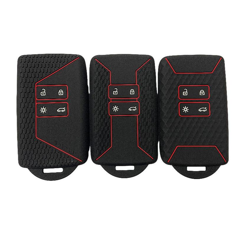 Husă siliconică pentru cheie auto, suport cheie pentru Renault Captur Megane Talisman Espace Clio Zoe Koleos Scenic 4 Arkana Dacia Sandero Card