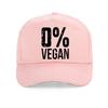 Zero Percent Vegan Funny BBQ Carnivore Meat Eater hat fashion Unisex Printing Baseball Cap Adjustable Summer bonnet