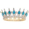 New Bridal Crown Headpiece - Exquisite High-end Wedding Birthday Party  and Cake Decoration - Bridal Hair Accessory - Round Crown Tiara