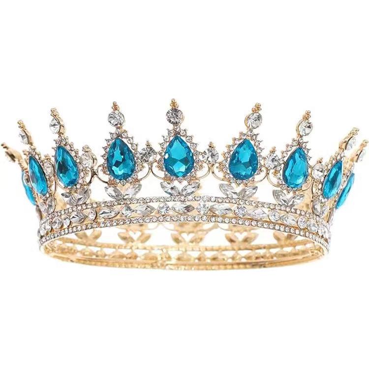 New Bridal Crown Headpiece - Exquisite High-end Wedding Birthday Party and Cake Decoration - Bridal Hair Accessory - Round Crown Tiara