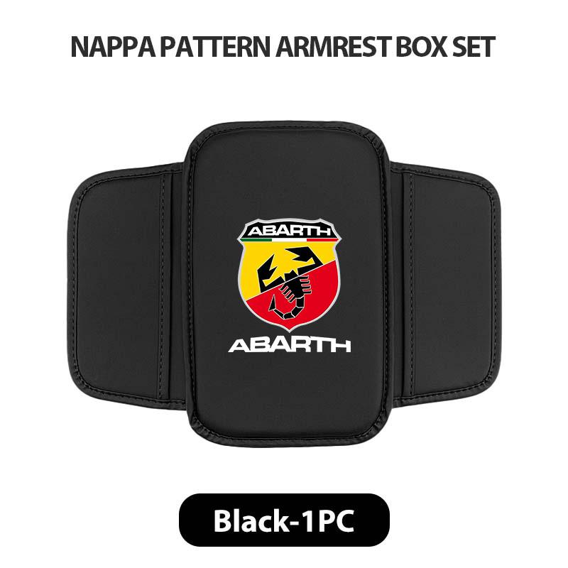 For Abarth Car Armrest Mat Center Console Leather Protection Cushion FR FIAT 500 Doblo Tipo Panda Ducato Punto Stilo