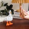 Creative Middle Finger Duck Resin Ornament - Funny Sand Sculpture Birthday Gift
