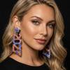 Elegant New Year Earrings Rhinestone Long Drop Earring Jewelry 2027 Digital Earrings  New Year Gift