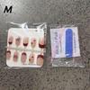 Glue-Free False Nails Short Square-Shaped 16Mm Nails Bows And Hearts Pattern Cat-Eye Decoration
