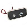 12V RV USB Outlet PD3.0 Type-C,USB-C 5V 3.1A,QC3.0 USB-A Port Panel Wall Car USB Socket Charger Adapter for Marine Bus ATV Truck