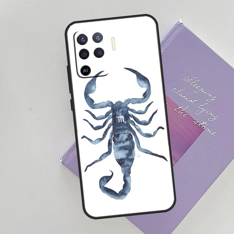 Animal Scorpio Phone Case For Oppo A74 A53 A54 A94 A15 A16 A17 A52 A72 A76 A96 A57S A58 A78 A98 Back Cover