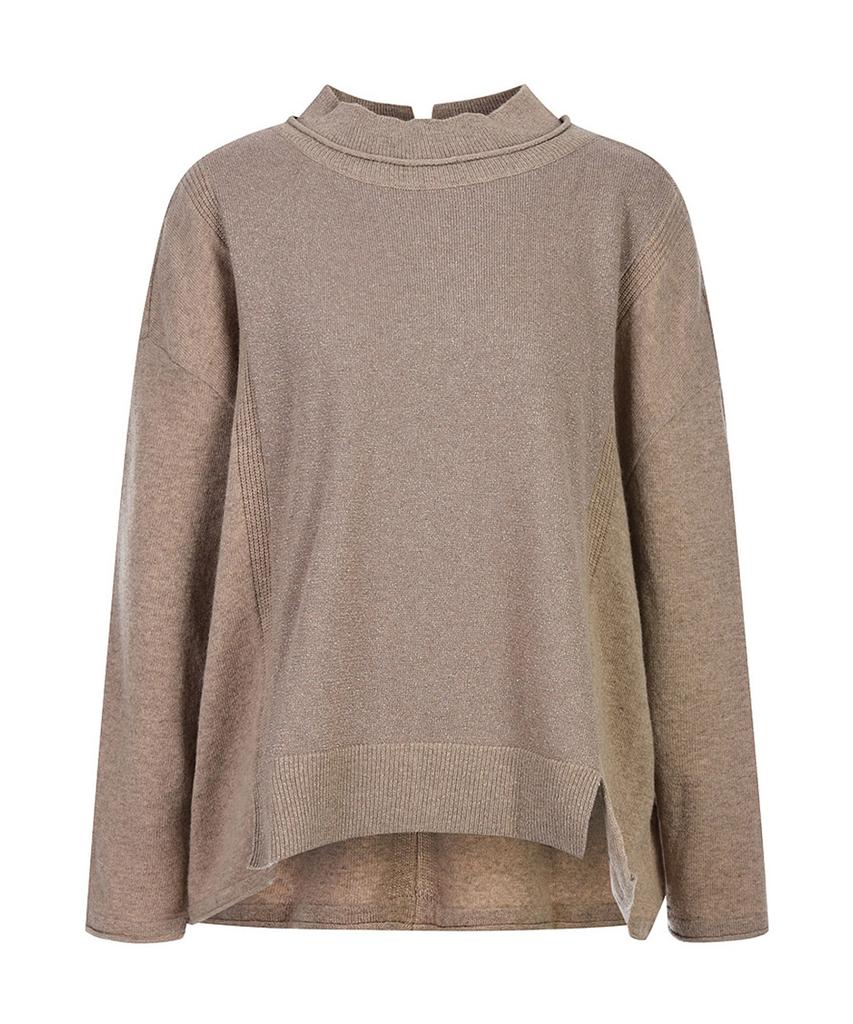 MAREMONTE Gold Thread Point Wool Knit_M22Omkt61P0