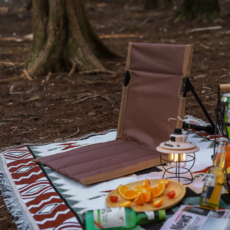 Tragbarer Faltbarer Outdoor-Stuhl mit Rückenlehne - Ideal für Camping, Rasen und Strand