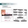 24 Pcs/lot Wig Combs 7-teeth Wig Clips Steel Teeth with Cloth Wig Combs for Making Wig Caps