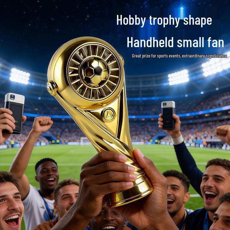 Cross-border Football Trophy Mini Handheld Fan - Fun Souvenir