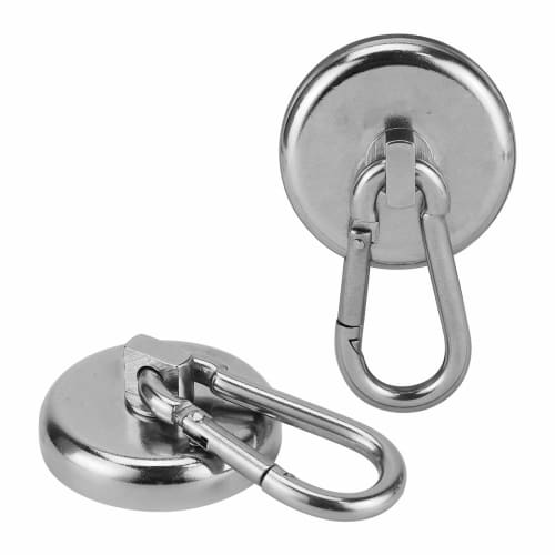 

THCMagorilla Carabiner Hook, 63kg Capacity, Heavy Duty Neodymium Magnet Swivel, for Bags, Grills, Wallets, Warehouses, 42mm (L42-2)