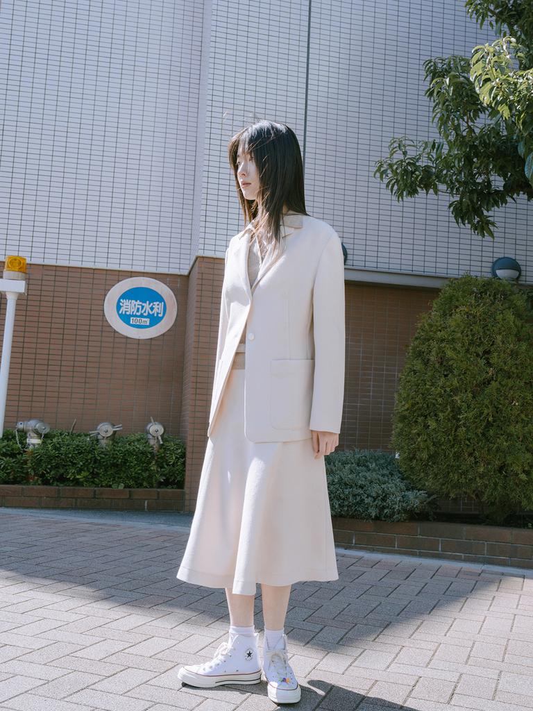 REPLAIN Boucle Flare Skirt