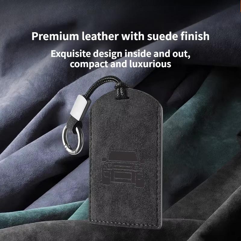 For Chery Icar V27 Suede Car Key Case Cover Protector Shell Keychain Interior Special Refit Accessories