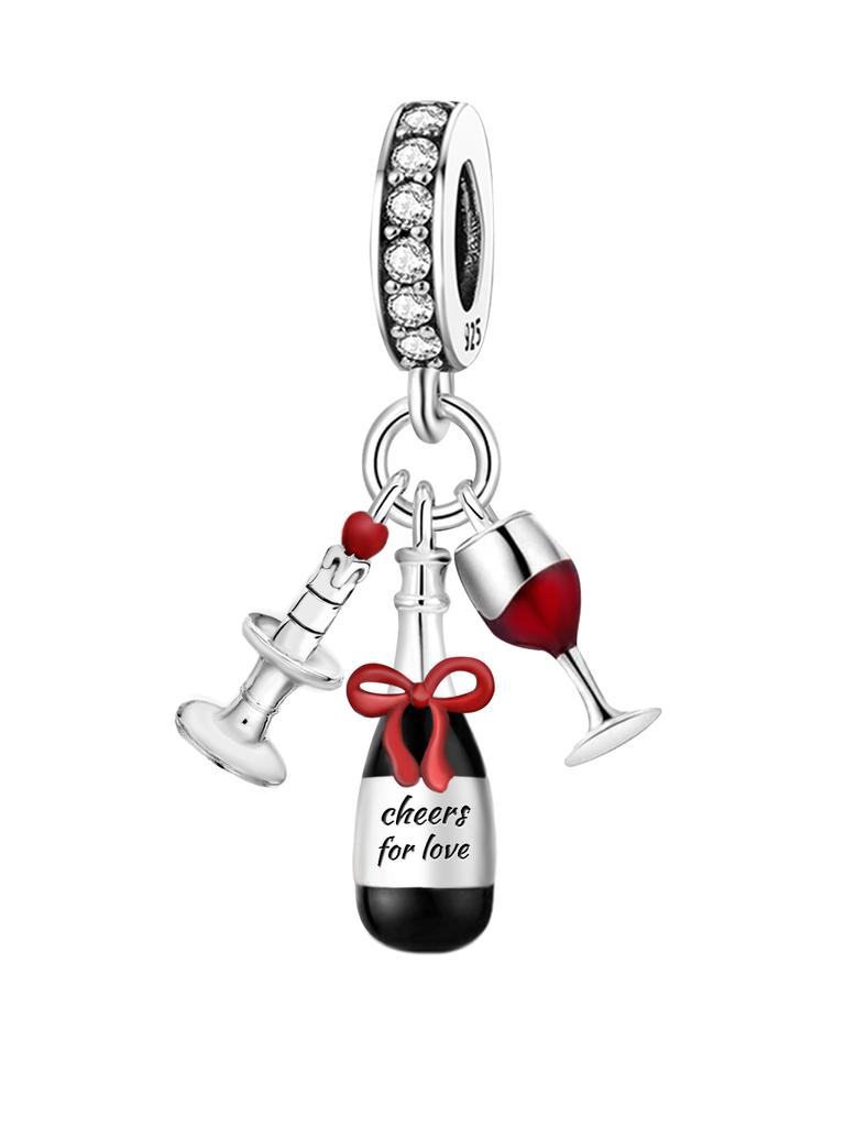 Copper Sweet Travel Life Pet Series Pink Cake Charms Beads Fit Original Bracelets Bangles Jewelry Gift For Women